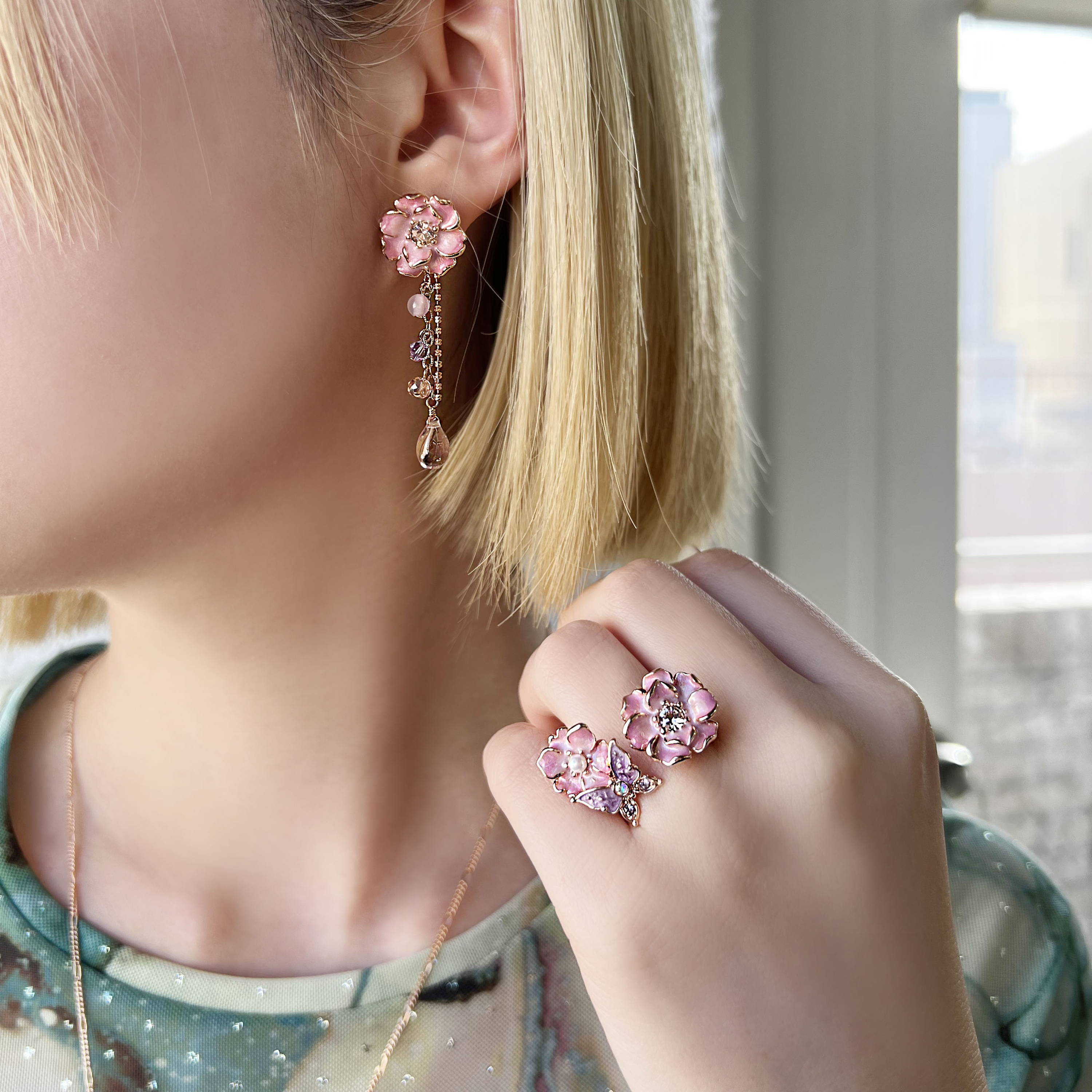 ANNA SUI アナスイ ビジュー 蝶 バタフライ ネックレス 大ぶり 箱付 Butterflymotif limited item